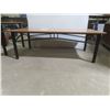 Image 3 : Coffee Table and Two End Tables with Black Metal Frames 16"x48"x24" + 20"x24"x22"