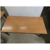 Image 4 : Coffee Table and Two End Tables with Black Metal Frames 16"x48"x24" + 20"x24"x22"