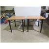 Image 6 : Coffee Table and Two End Tables with Black Metal Frames 16"x48"x24" + 20"x24"x22"