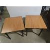 Image 9 : Coffee Table and Two End Tables with Black Metal Frames 16"x48"x24" + 20"x24"x22"