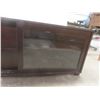 Image 2 : TV Stand with Sliding Glass Door and Two Drawers