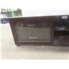 Image 4 : TV Stand with Sliding Glass Door and Two Drawers