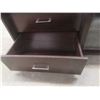 Image 6 : TV Stand with Sliding Glass Door and Two Drawers