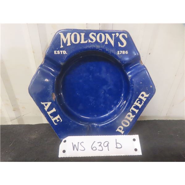 Molson Porter Ale Enamel Porcelain Ashtray