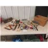 Image 1 : Assorted Tools: Pipe Wrenches, Tow Strap, Ratchet, Ammo Crate & More