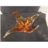 Image 2 : Amber Glass Chalet-Style Centerpiece, Unmarked 8" x 18"