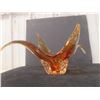 Image 5 : Amber Glass Chalet-Style Centerpiece, Unmarked 8" x 18"