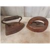 Image 2 : Vintage Irons with Rest and Electric Iron