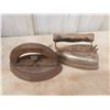 Image 4 : Vintage Irons with Rest and Electric Iron