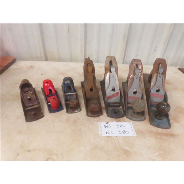 Seven Vintage Hand Planes Including Stanley and Record