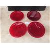 Image 2 : Four Railroad Crossing Glass Lenses, 8 1/4" Diameter