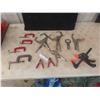 Image 1 : Assorted Clamps Including F, C, Spring, and Locking Clamps