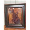 Image 3 : Eight Framed Cat-Themed Pictures, Largest 13 1/2" x 12"