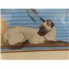Image 3 : Two Petit Point Cat Pictures, Brass Cat-Themed Key Holder And More