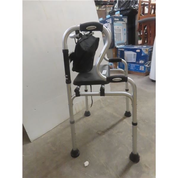 Medical Walker With Seat and Wheel Attachment