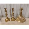 Image 9 : Assorted Brass Candlestick Holders, Copper Pots, and More