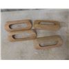 Image 3 : Assorted Wood and Brass-Coloured Cabinet Pulls and Corner Pieces