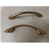 Image 8 : Assorted Wood and Brass-Coloured Cabinet Pulls and Corner Pieces