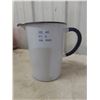 Image 6 : Vintage Porcelain And Enamel Metal Bed Pan And Measuring Pitcher