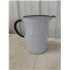 Image 8 : Vintage Porcelain And Enamel Metal Bed Pan And Measuring Pitcher