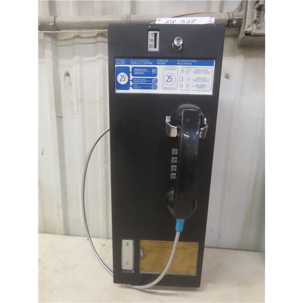 Pay Telephone With Push Buttons, Keys, And Phone Jack