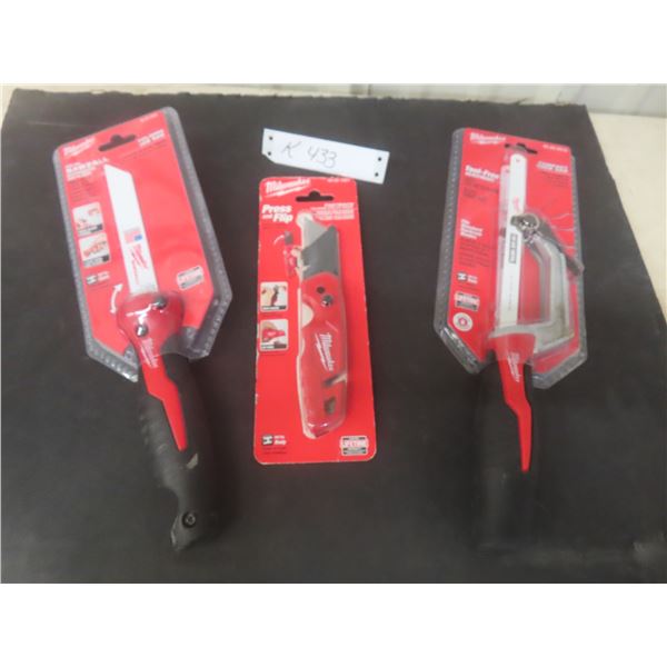 New Milwaukee Folding Jab Saw Utility Knife And Compact Hack Saw
