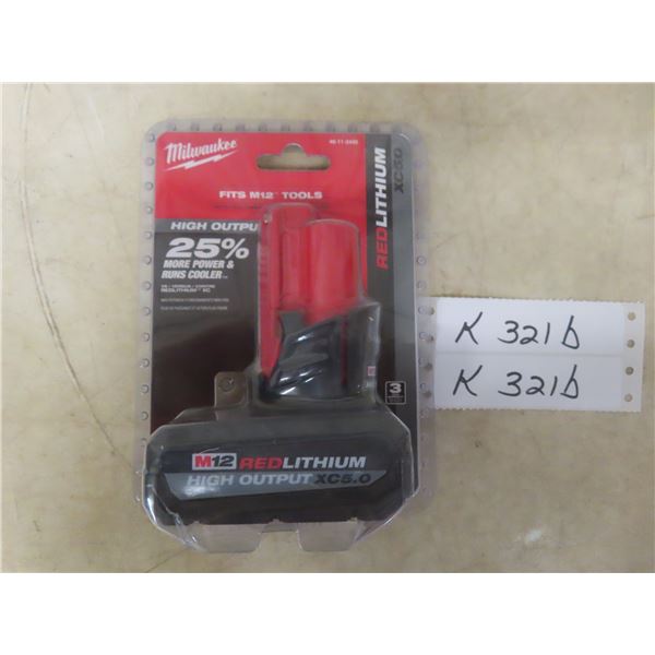 New Milwaukee M12 High Output 12V Battery