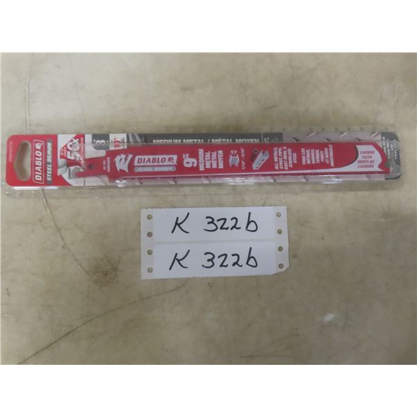 New Diablo Steel Demon 9" Medium Metal Blades (1/16"–5/16"), 3-Pack