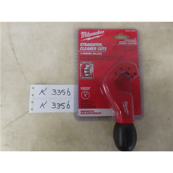 New Milwaukee 1" Constant Swing Copper Tubing Cutter