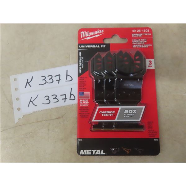New Milwaukee Metal Carbide Teeth Blades, 3-Pack