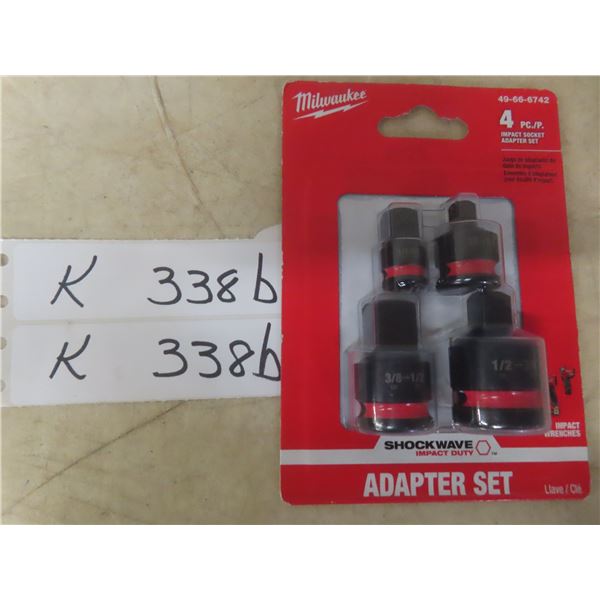New Milwaukee 4-Piece Impact Socket Adapter Set