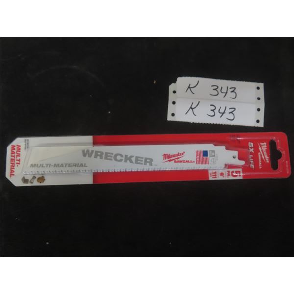New Milwaukee 9" Multi-Material Sawzall Blades, 5-Pack