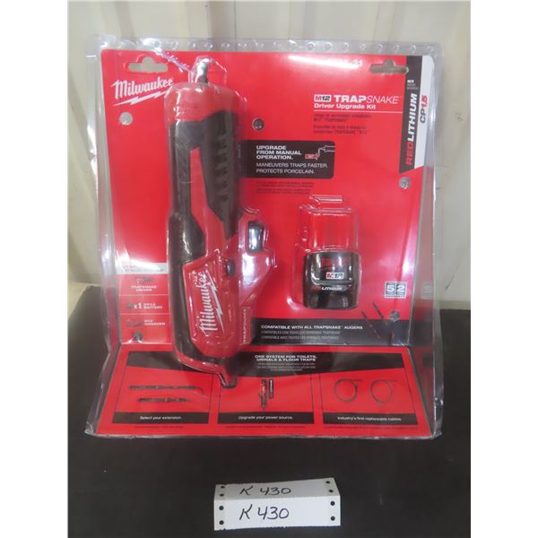 Milwaukee 12V TrapSnake Drain Upgrade Kit Charger and Battery