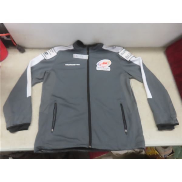 2009 Roar of the Rings Curling Jacket, Match-Worn and Autographed Mondetta Men’s XL, Attributed