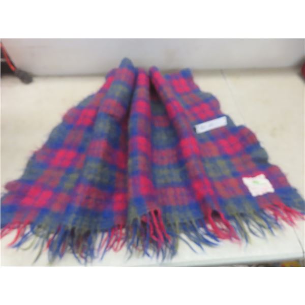 Vintage Sears Mohair and Wool Throw Blanket, Made in Scotland