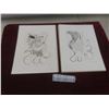 Image 1 : Two Dwayne Yerrxa First Nations Prints, 12" x 9"