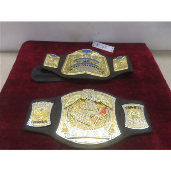 Vintage WWF Wrerstling Championship Belts and Jakks Belts