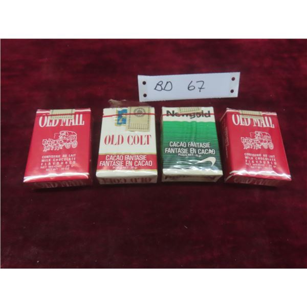 Vintage 1960s Chocolate Smokes in Sealed Packs, Made in France