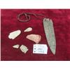 Image 1 : Large Prehistoric First Nations Stone Spear Point or Spearhead, Approximately 8 Inches Long,