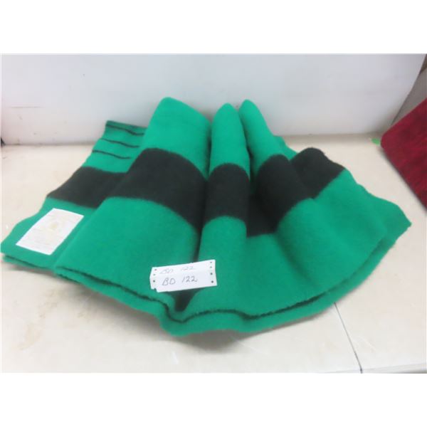 Minty! Hudson’s Bay Company Three and One-Half Point Wool Blanket, Green