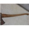 Image 3 : Large Antique Fur Trade Hand-Forged Hudson’s Bay Axe Replaced Handle, Maker’s Mark, Head