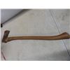 Image 6 : Large Antique Fur Trade Hand-Forged Hudson’s Bay Axe Replaced Handle, Maker’s Mark, Head