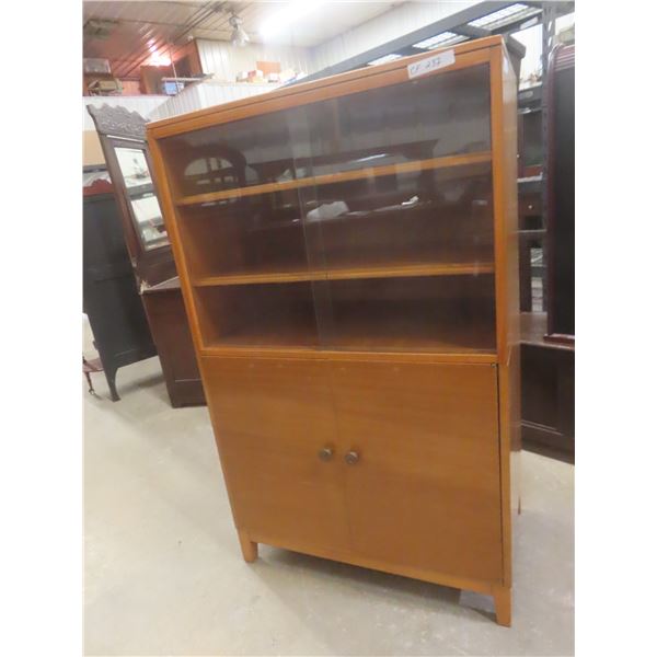 Display Cabinet With Two-Door Storage, 55" x 34" x 20"