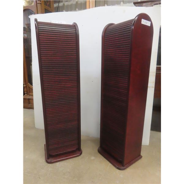 Two Roll-Top Style Cabinets, 40" x 12" x 10"