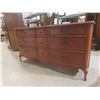 Image 1 : French Provincial Nine-Drawer Dresser Scalloped Edge, Cabriole Legs, and Original Handles