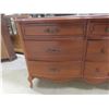Image 3 : French Provincial Nine-Drawer Dresser Scalloped Edge, Cabriole Legs, and Original Handles