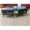 Image 5 : Two Wicker Style Patio Chairs With Stools and Cushions