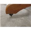 Image 4 : Antique Oak Swivel Office Chair Aftermarket Rollers, Missing Original Rollers