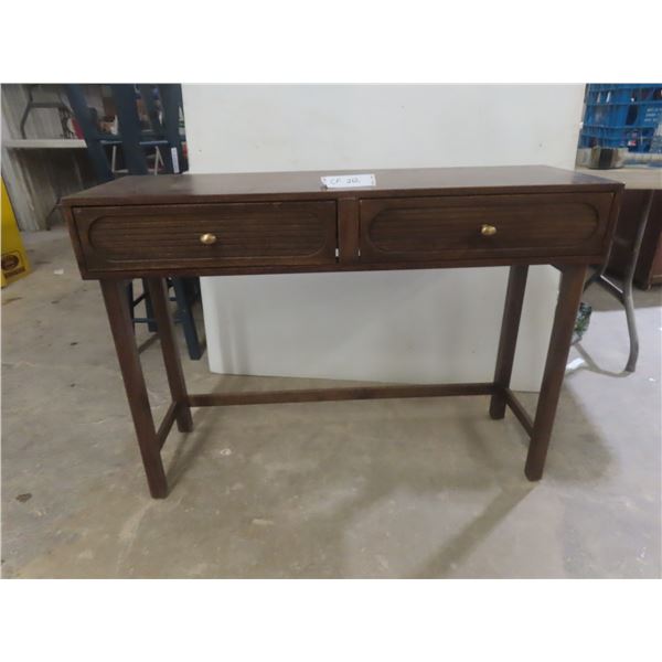 Sofa Table Two Drawers, Back Brace Needs Re-Securing, 30" x 42" x 14"