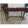 Image 1 : Sofa Table Two Drawers, Back Brace Needs Re-Securing, 30" x 42" x 14"
